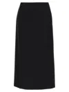 The Row Black Mathias Midi Skirt In Black