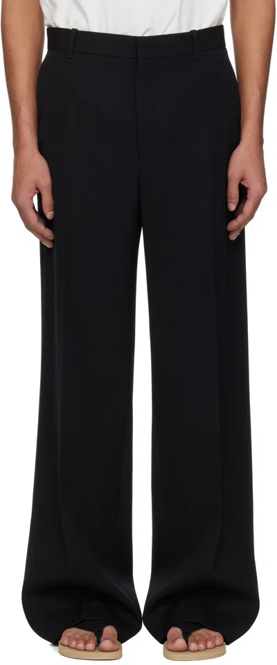 The Row Black Knox Trousers In Blk Black