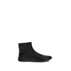 The Row Leather Ankle Boots Lined With Soft Shearling In Black