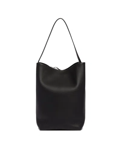 The Row Black Large N/s Park Tote In Black Nero   #000000