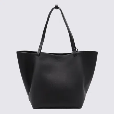 The Row Black Leather 3 Park Tote