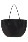 The Row Structured Leather Alger Shopping Tote In Black