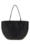 The Row Structured Leather Alger Shopping Tote In Black
