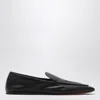 The Row Awar Leather Loafers Flat Sole In Black