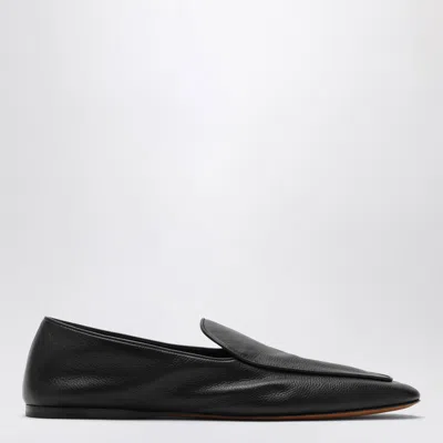 THE ROW BLACK LEATHER AWAR LOAFER
