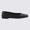 The Row Eva Black Leather Ballerinas