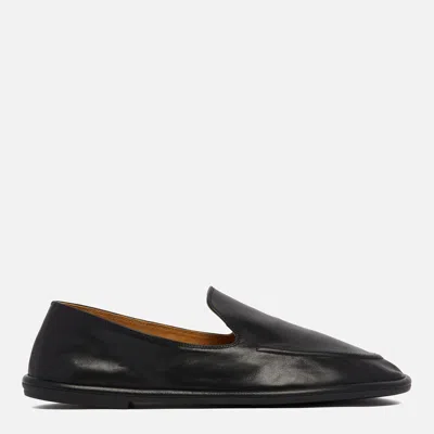 The Row Black Leather Canal Loafers