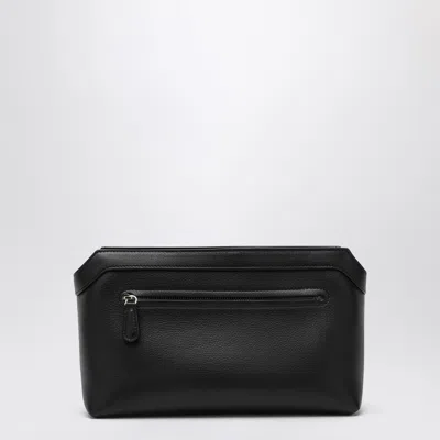 THE ROW THE ROW BLACK LEATHER CLUTCH BAG