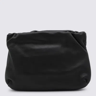 The Row Black Leather Crossbody Bag In Animal Print