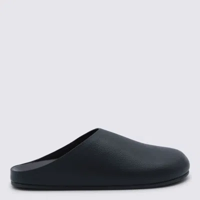 The Row Black Leather Flats
