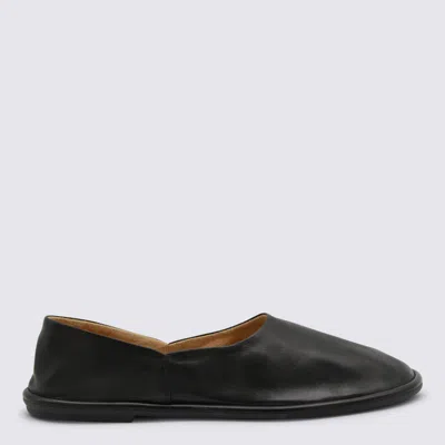 The Row Black Leather Flats