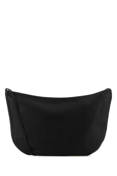 The Row Black Leather Izzy Crossbody Bag