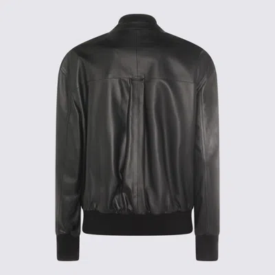 The Row Black Leather Jacket