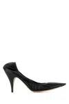 The Row Liisa Brown Leather Pumps In Black