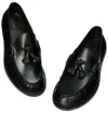 The Row Tasseled Leather Loafers In Black