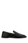 The Row Awar Leather Loafers Flat Sole In Black