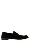 The Row Black Slip On Loafers In Black