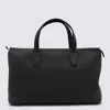 The Row Black Leather Marcel Top Handle Bag In Black