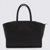 The Row Marlo Grained Leather Tote Bag In Black