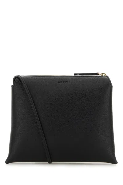 The Row Black Leather Mini Nu Crossbody Bag