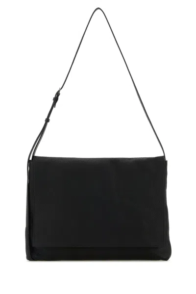 The Row Black Leather Nan Crossbody Bag