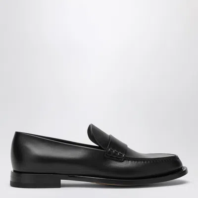 The Row Black Leather Novus Loafer