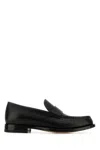 THE ROW BLACK LEATHER NOVUS LOAFERS