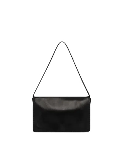 The Row Black Leather Shoulder Bag