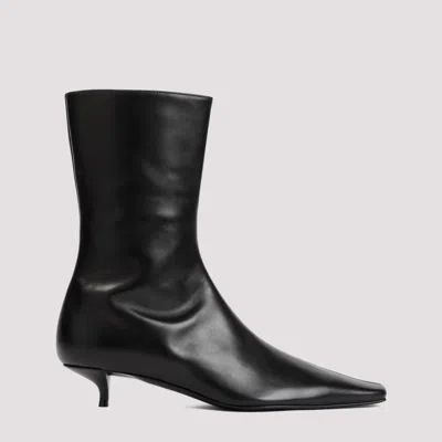 The Row 35mm Shrimpton Leather Boots In Black