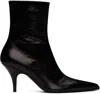 The Row Sling Leather Ankle Boots In Black