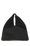 The Row Black Leather Small Bindle Handbag In Black