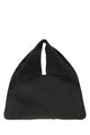 The Row Black Leather Small Bindle Handbag