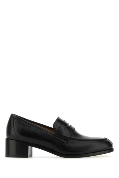 The Row Vera Leather Loafers In Black