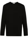 The Row Dolino Cotton Long Sleeve T-shirt In Black