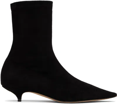 The Row Black Liisa Kitten Boots