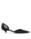 The Row Brown Liisa Kitten Dorsay Pumps In Black