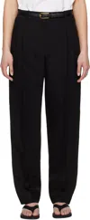 The Row Pipa Wide-leg Tailored Trousers In Blk Black