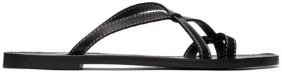 THE ROW BLACK LINK SANDALS