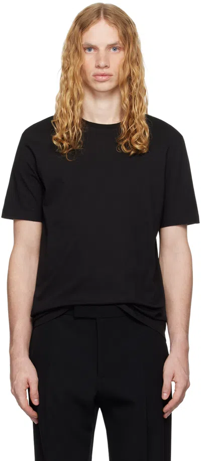 The Row Black Luke T-shirt In Blk Black