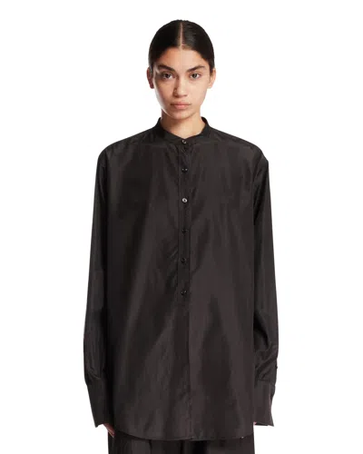 The Row Black Lula Shirt In Brown