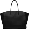 The Row Marlo Grained Leather Tote Bag In Bas Black Ans