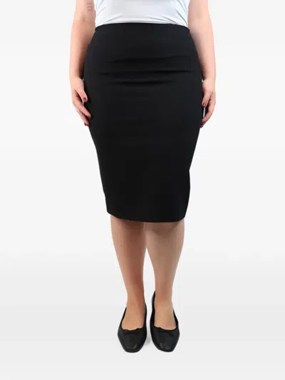 Pre-owned The Row Black Midi Skirt