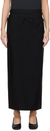 The Row Black Millie Maxi Skirt In Black