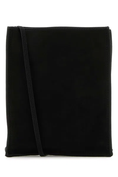 The Row Black Nabuk Small To Go Crossbody Bag