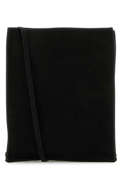 The Row Black Nabuk To Go Small Crossbody Bag