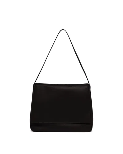The Row Black Nan Leather Shoulder Bag