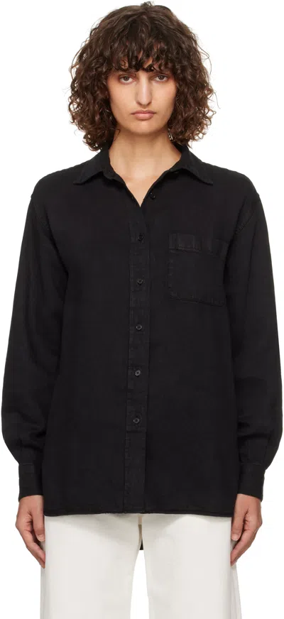 THE ROW BLACK NESSON DENIM SHIRT