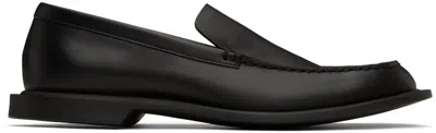The Row Black Nic Loafers