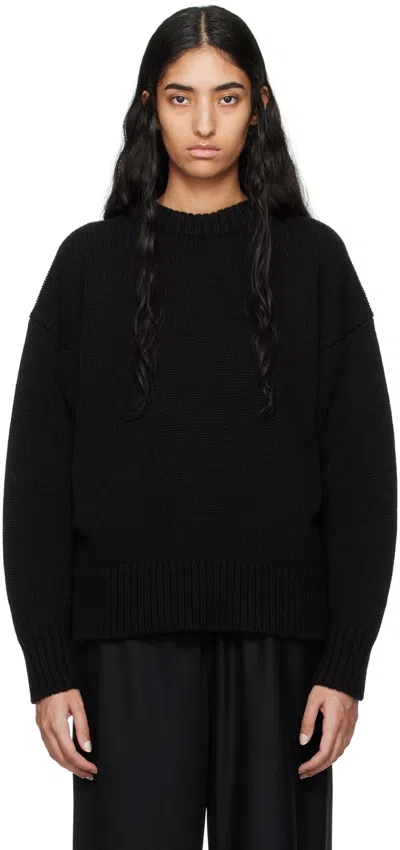 The Row Black Ophelia Sweater In Blk Black