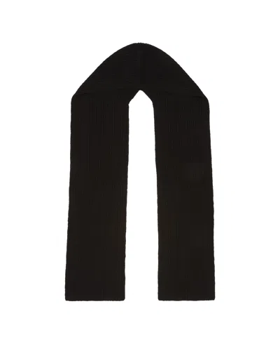 The Row Black Paise Cashmere Scarf-hat In Black Nero   #000000